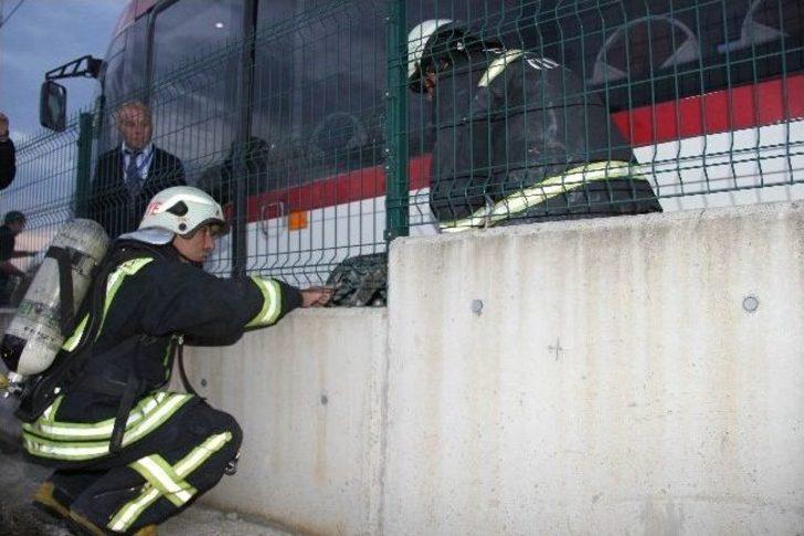 Samsun'da tramvayda yangın çıktı G4