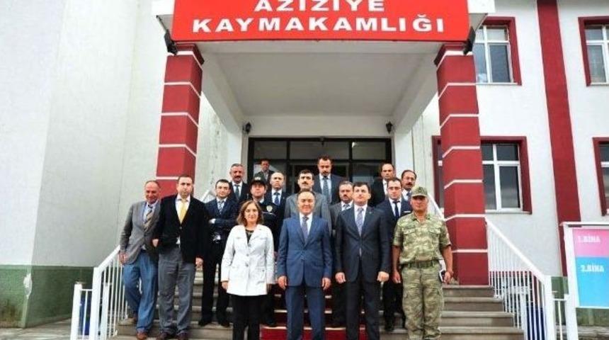 Vali Altıparmak'tan, Aziziye Kaymakamı &Ouml;z Ve Dap Başkanı Demir'e Ziyaret