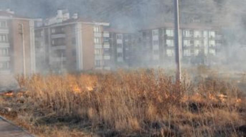 Afyonkarahisar&rsquo;da Anız Yangını