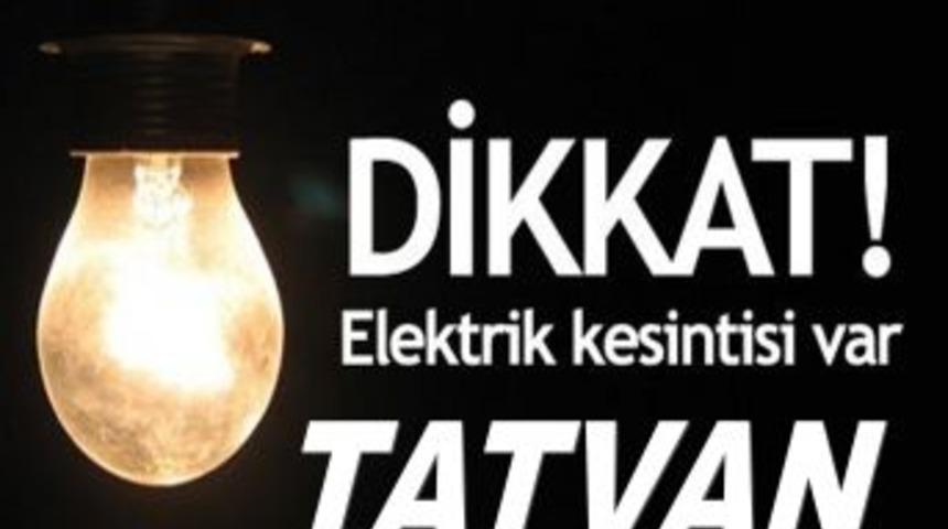 Tatvan&rsquo;da Elektrik Kesinsi