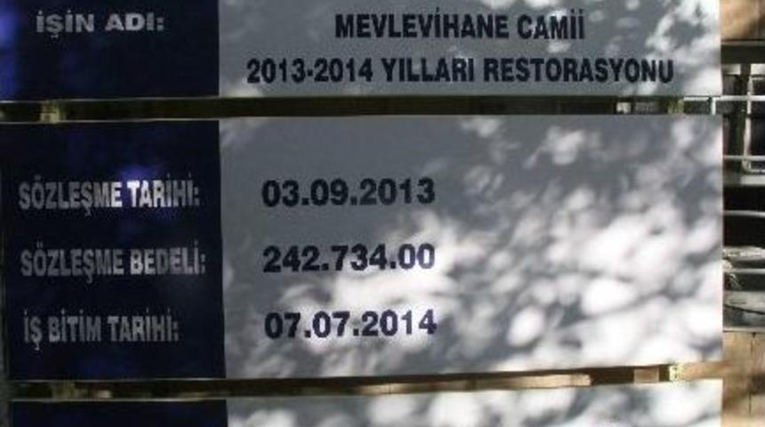 Mevlevihane Mescidinin Restorasyona Başlandı