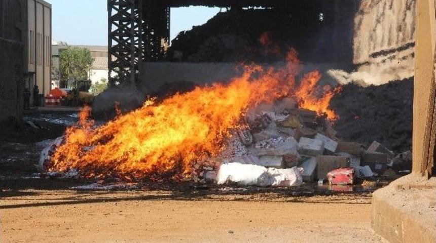 500 Bin Liralık Ka&ccedil;ak Sigara Ve İ&ccedil;kiler İmha Edildi