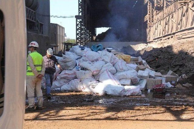 500 Bin Liralık Kaçak Sigara Ve İçkiler İmha Edildi