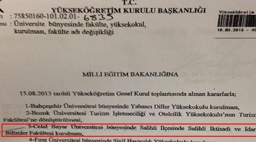 Yurttaş&rsquo;tan Salihli&rsquo;ye Fak&uuml;lte M&uuml;jdesi