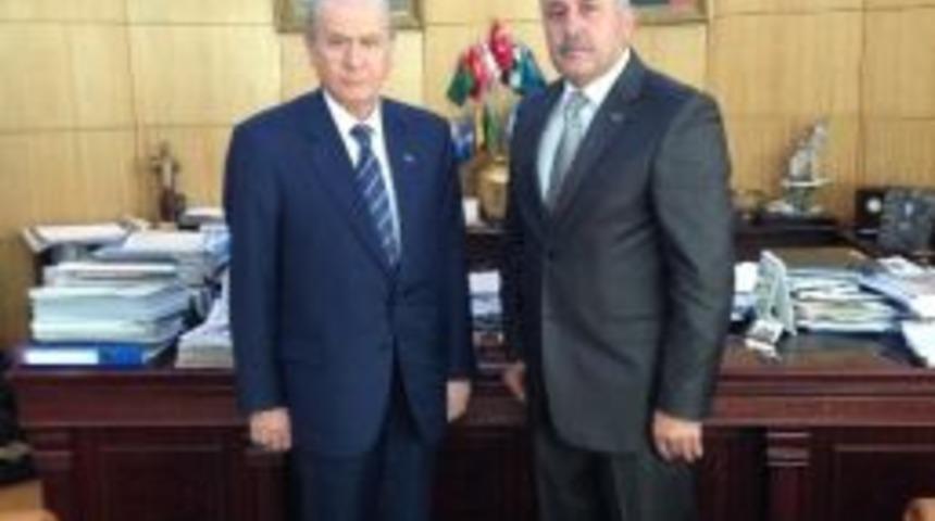 Kuzuculu Belediye Başkanı Yaşar Toksoy Bah&ccedil;eli'yi Ziyaret Etti