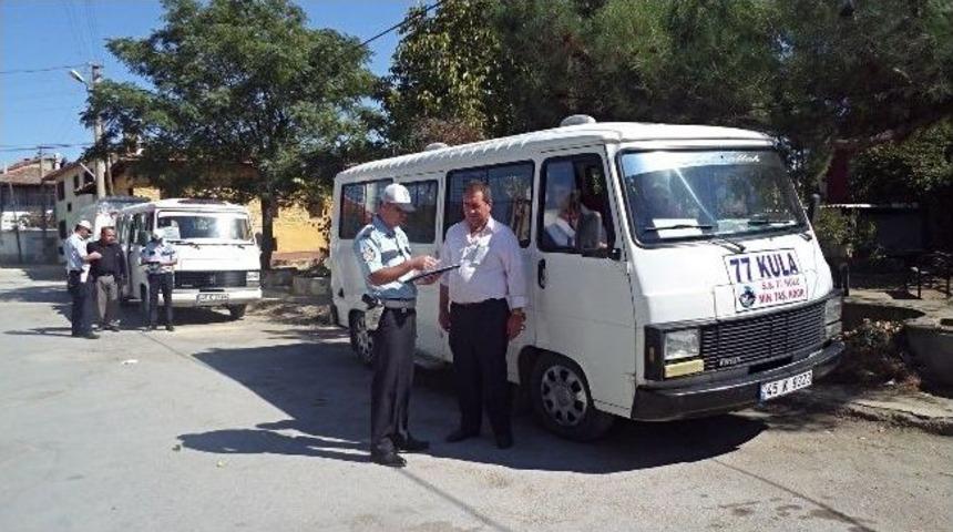 Kula'da Servisler Denetlendi