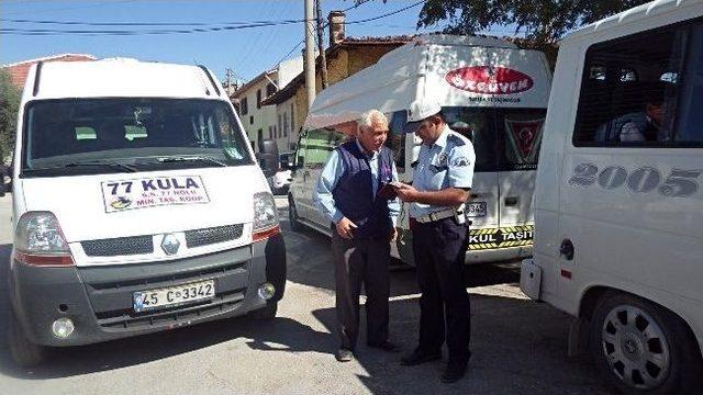 Kula'da Servisler Denetlendi