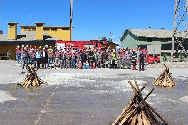 Çimento Fabrikasında Yangın Tatbikatı