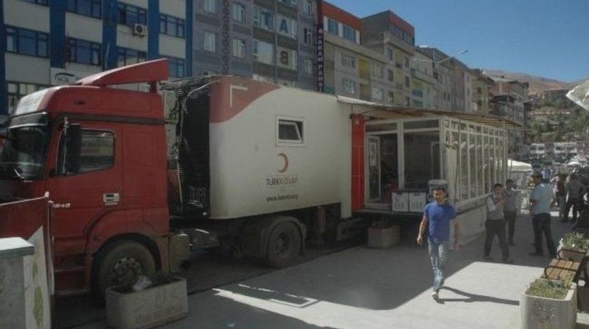 Kızılay Kan Aracı Hakkari&rsquo;de