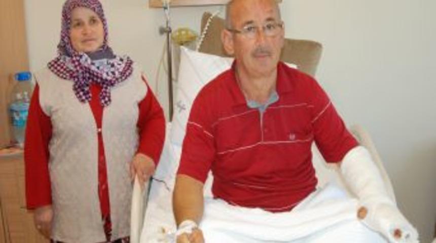 Kopan Parmağını Alıp Hastaneye Gitti