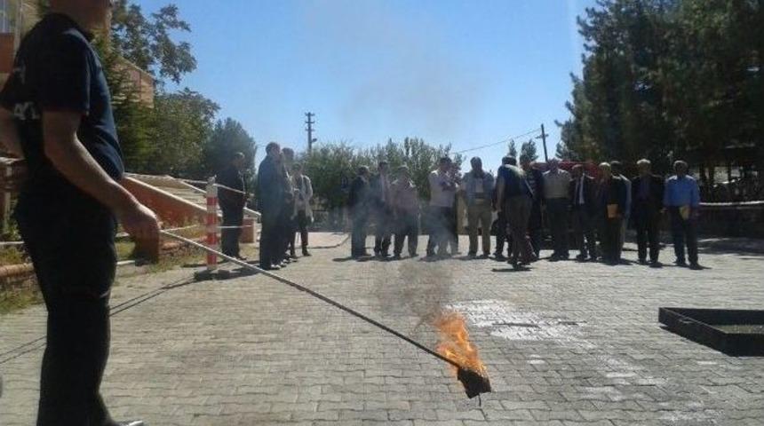 Arapgir&rsquo;de Yangın Tatbikatı Yapıldı