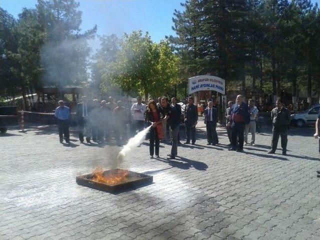 Arapgir’de Yangın Tatbikatı Yapıldı