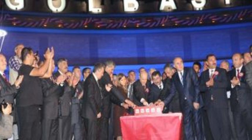 Bah&ccedil;eli, G&ouml;lbaşı'nda Temel Atma T&ouml;reni İle Tesis A&ccedil;ılışlarına Katıldı