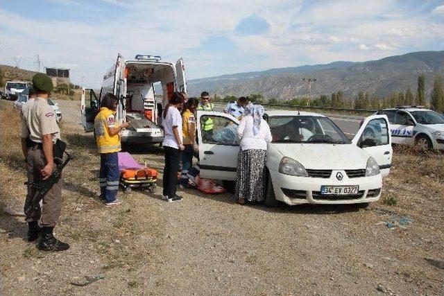 D-100’de Trafik Kazasında 1 Kişi Yaralandı