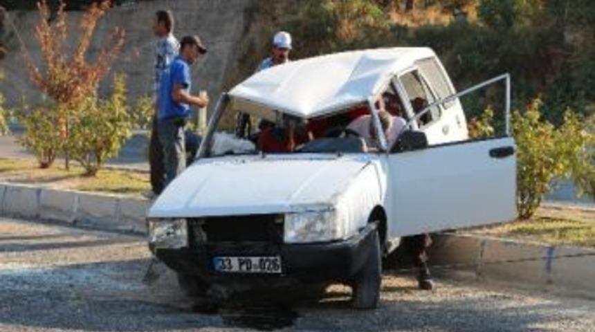 Mut’ta Otomobil Takla Attı: 1 Yaralı