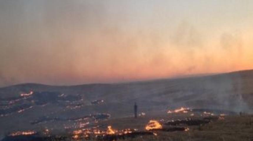 Silvan'da Uyarılara Rağmen Anız Yangını Devam Ediyor