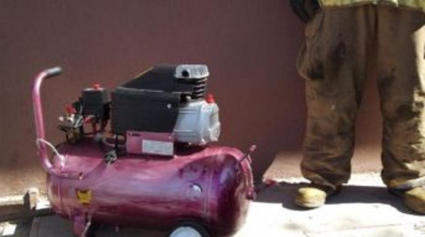 Kompres&ouml;r İ&ccedil;indeki Uyuşturucuyu İtfaiye &Ccedil;ıkardı