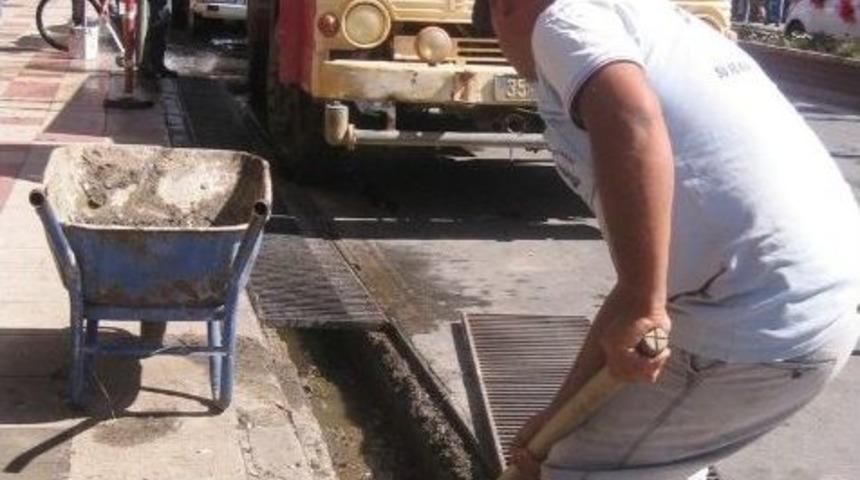 &Ouml;demiş Belediyesi'nden Yağışlar &Ouml;ncesi Mazgal Temizliği