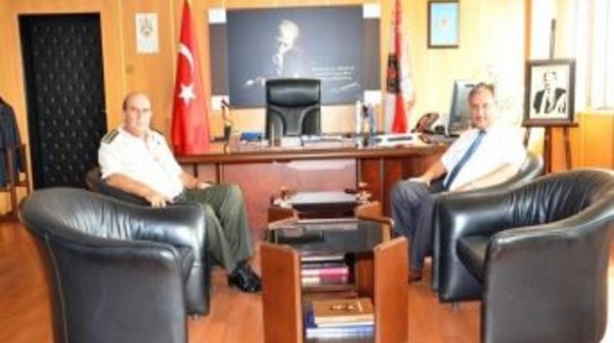 İl Jandarma Komutanından Emniyet M&uuml;d&uuml;r&uuml;ne İade-i Ziyaret