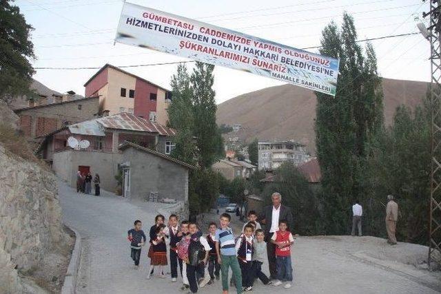 Mahalle Sakinlerinden Belediyeye Teşekkür Pankartı 1