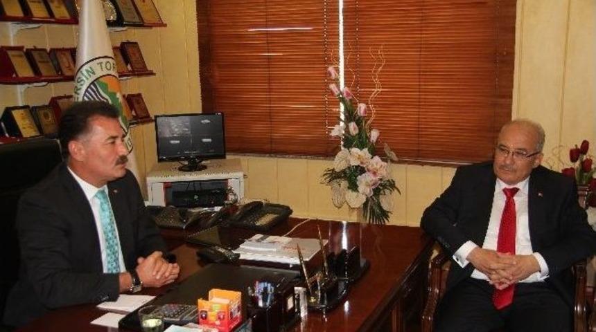 Başkan Tuna B&uuml;y&uuml;kşehir Aday Kocamaz'ı Ağırladı