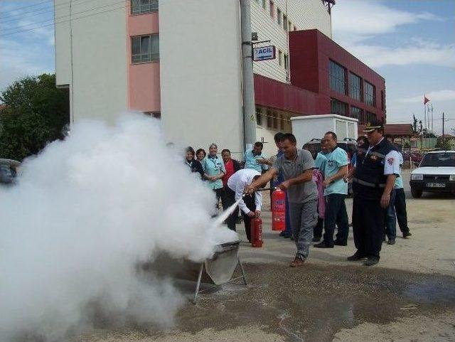 Korkuteli Özel Medi Yaşam Hastanesinde Yangın Tatbikatı