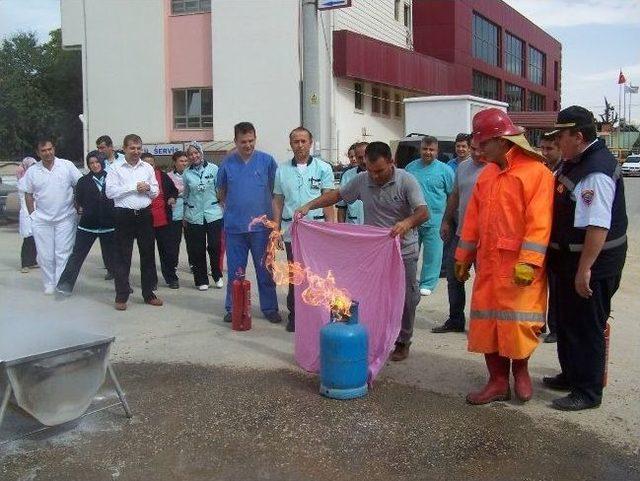 Korkuteli Özel Medi Yaşam Hastanesinde Yangın Tatbikatı