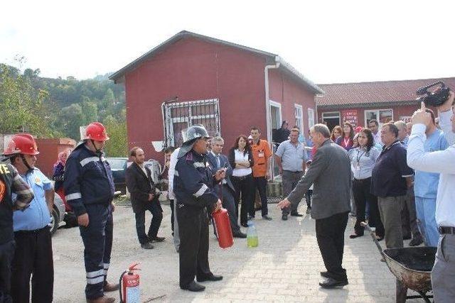 Kumru Devlet Hastanesi'nde Yangın Tatbikatı