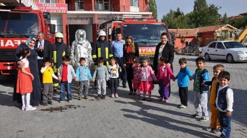Kreş &Ccedil;ocuklarından Sorgun İtfaiyesi&rsquo;ne Ziyaret