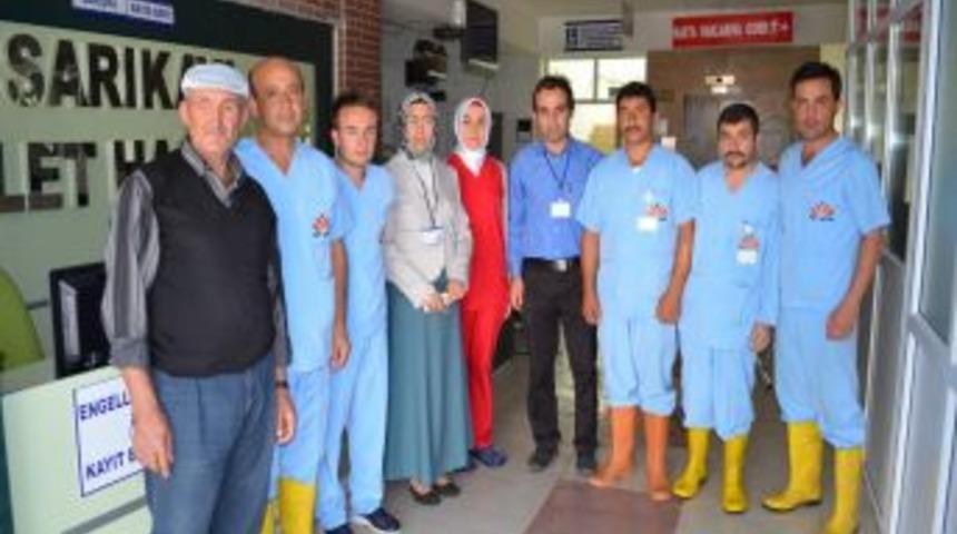 Sarıkaya Devlet Hastanesi Her G&uuml;n Yıkanıyor