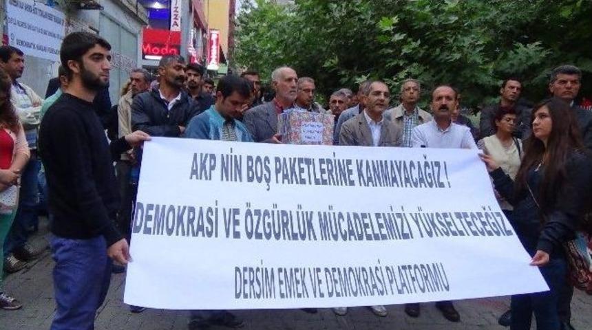 Tunceli&rsquo;de, &lsquo;kabaklı&rsquo; Demokratikleşme Paketi Protestosu
