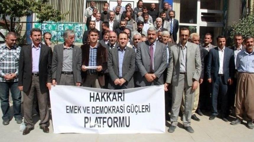 Hakkari&rsquo;de &lsquo;demokratikleşme Paketi&rsquo; Protestosu