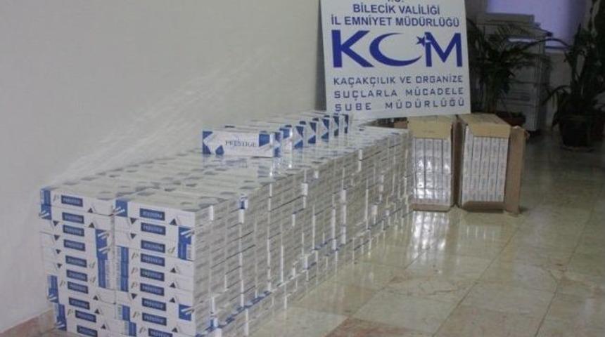 Bilecik'de 7 Bin 489 Paket Ka&ccedil;ak Sigara Ele Ge&ccedil;irildi