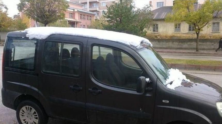 Aşkale&rsquo;de Kar S&uuml;rprizi