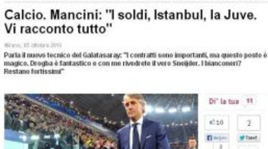 Mancını, İtalyan Basınına Konuştu