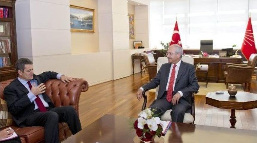 Chp Genel Başkanı Kılı&ccedil;daroğlu, İsve&ccedil; B&uuml;y&uuml;kel&ccedil;isi Wahlund İle G&ouml;r&uuml;şt&uuml;
