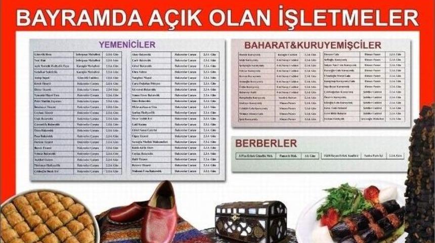 N&ouml;bet&ccedil;i İşletmeler Bu Bayramda Da A&ccedil;ık Olacak