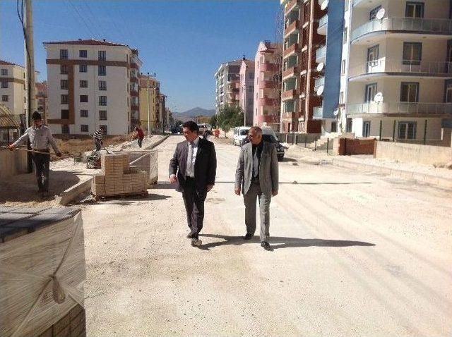Başkan Vekili Bakıcı Kaldırım Çalışmalarını Denetledi 1