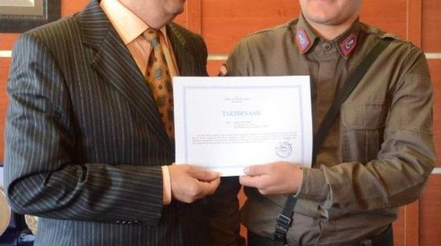 Jandarma Erine Takdir Belgesi