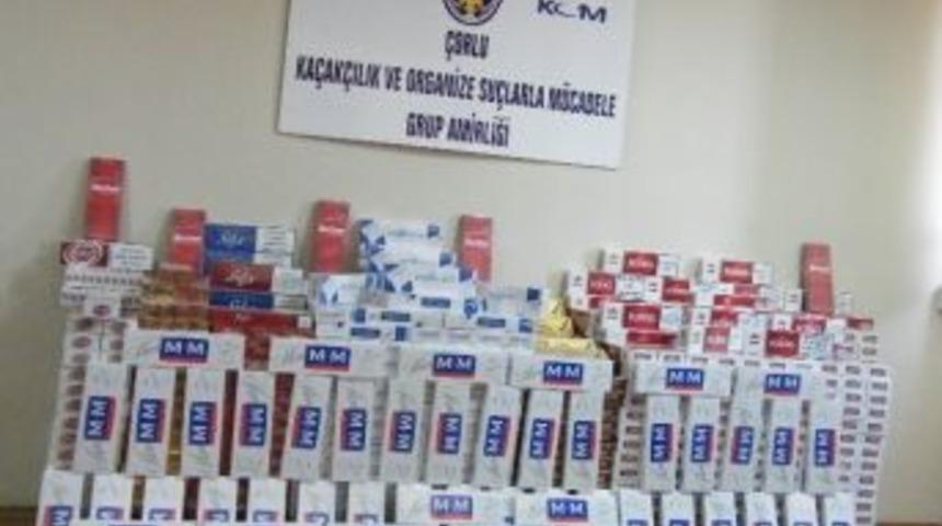 &Ccedil;orlu'da Ka&ccedil;ak Sigara Baskını