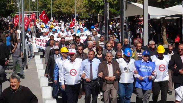 Özelleştirme Karşıtı Maden Işçileri Uşak’ta Da Eylem Yaptı 2