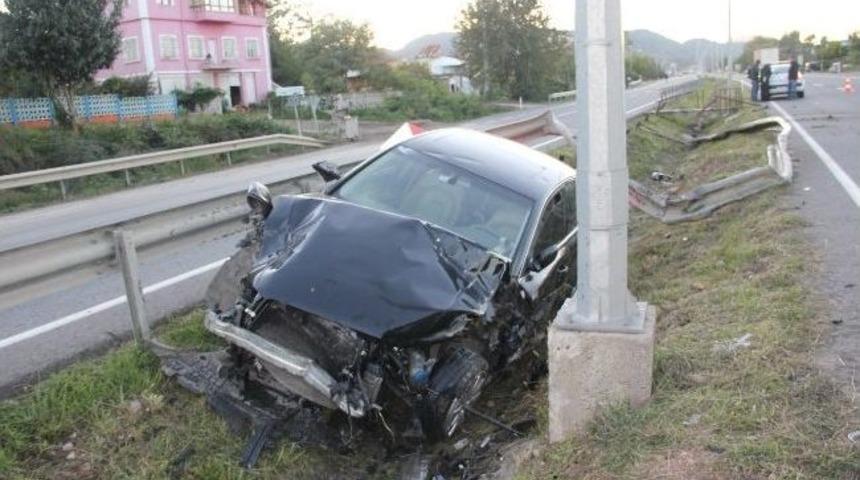 &Uuml;nye&rsquo;de Kaza: 1 Yaralı