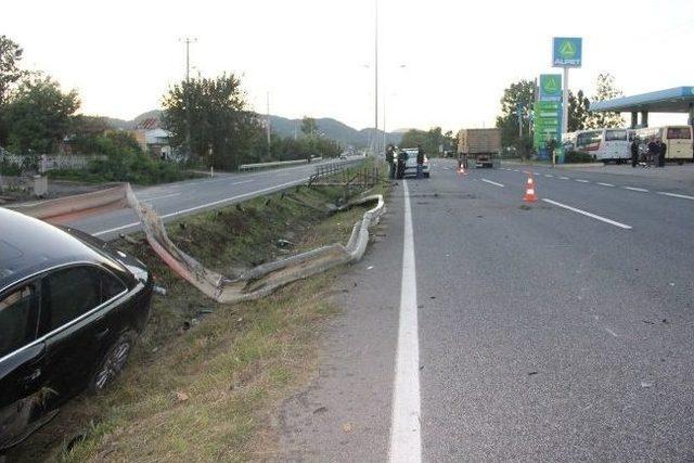 &Uuml;nye&rsquo;de Kaza: 1 Yaralı 1