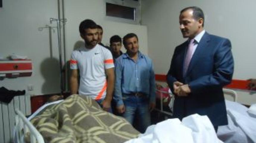 MŞ&Uuml; Rekt&ouml;r&uuml; İnan&ccedil;, G&ouml;&ccedil;&uuml;kte Yaralanan 8 Iş&ccedil;iyi Ziyaret Etti