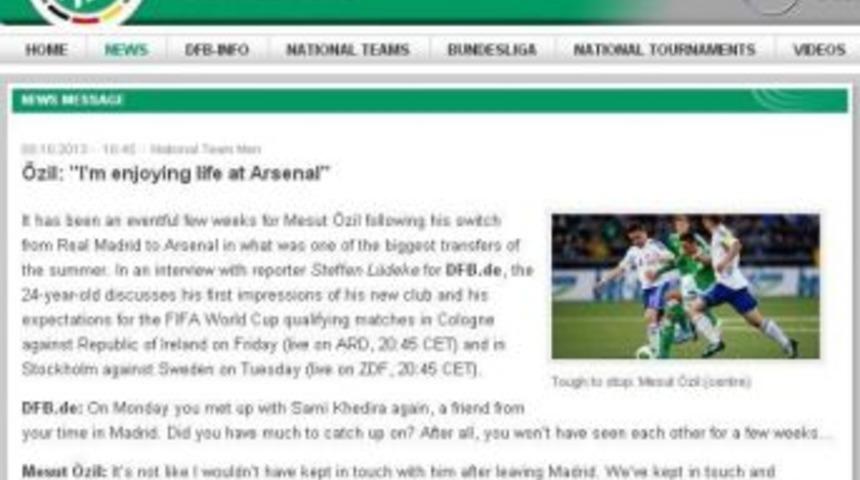 &Ouml;zil: "arsenal&rsquo;de Hayattan Zevk Alıyorum&rdquo;