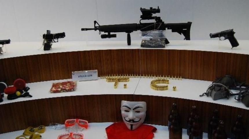 İşte G&uuml;lsuyu'nda ele ge&ccedil;irilen silahlar