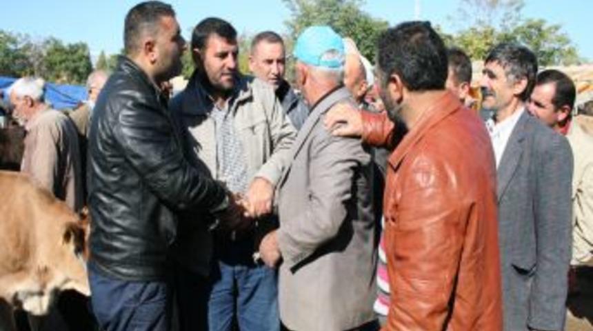 Elinin Hamuruyla Hayvan Pazarında Kurbanlık Satıyor