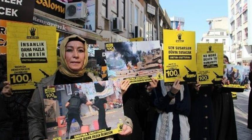 Rabia Platformu, Mısır'daki Darbeyi 100. G&uuml;n&uuml;nde Protesto Etti