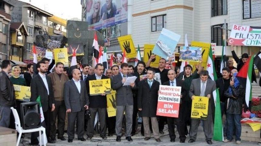 Yalovalılar İsrail'i Lanetledi