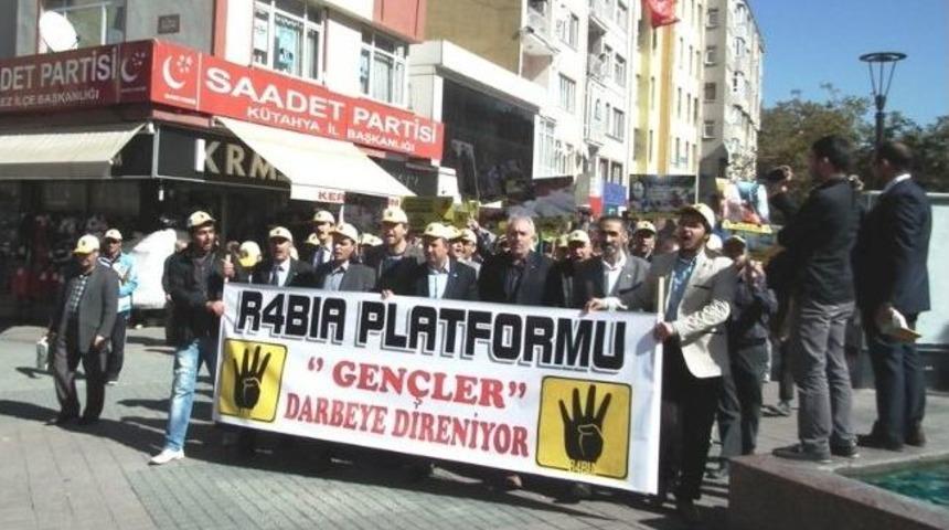 K&uuml;tahya&rsquo;da Mısır Darbesi 100. G&uuml;n&uuml;nde Protesto Edildi